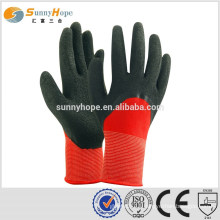 sunnyhope nylon rubber red work gloves with 13gauge